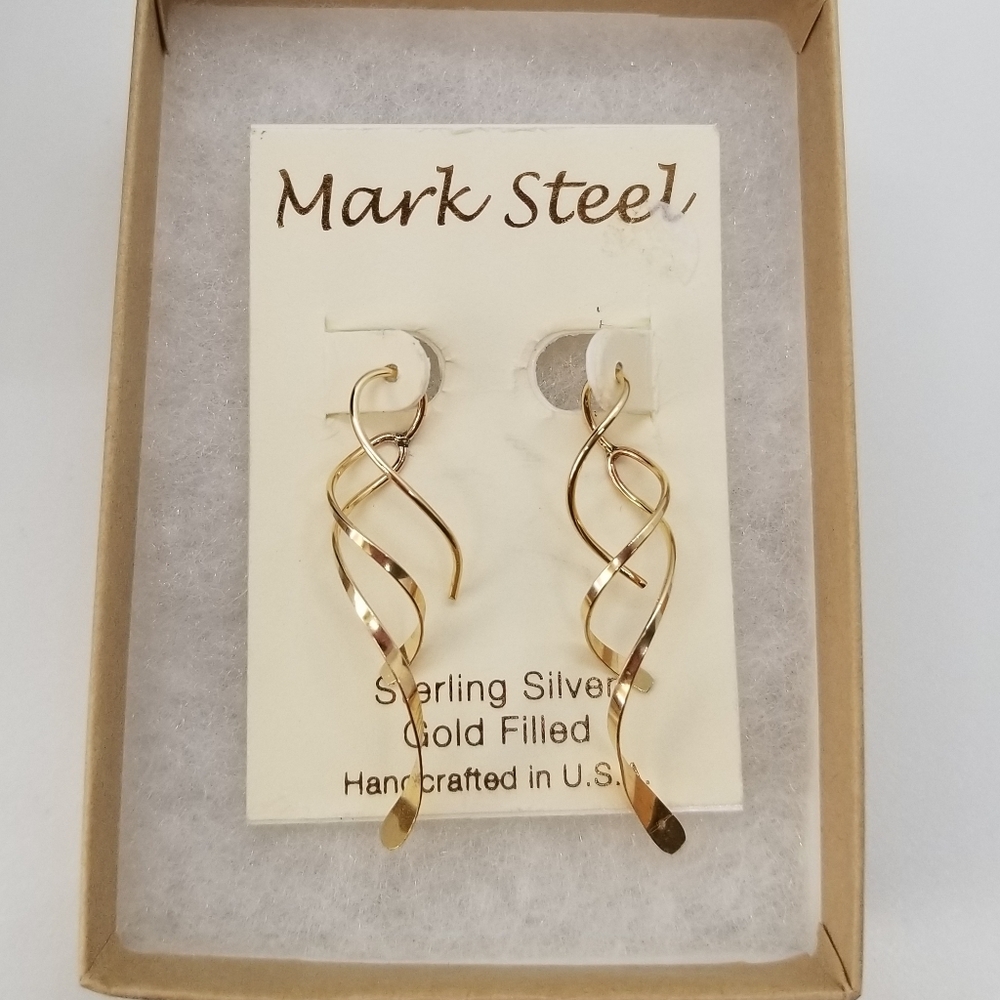 Swirl Earrings 14k Gold over Sterling Silver